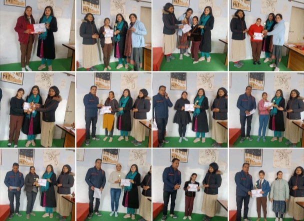 महिला महाविद्यालय हल्द्वानी में आयोजित परिषदीय प्रतियोगिताओं के विजेताओं को किया पुरस्कृत