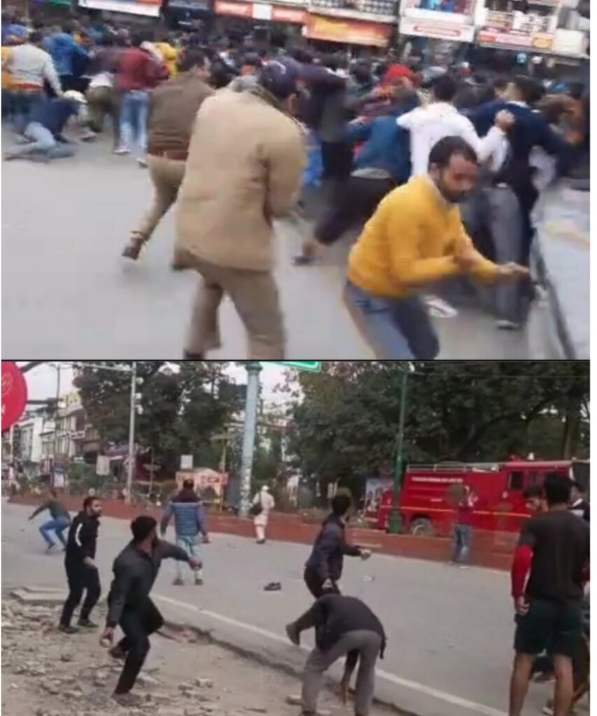 देहरादून: धरने के दौरान युवकों पर पुलिस का लाठीचार्ज और युवकों द्वारा पुलिस पर पथराव, देखें वीडियो