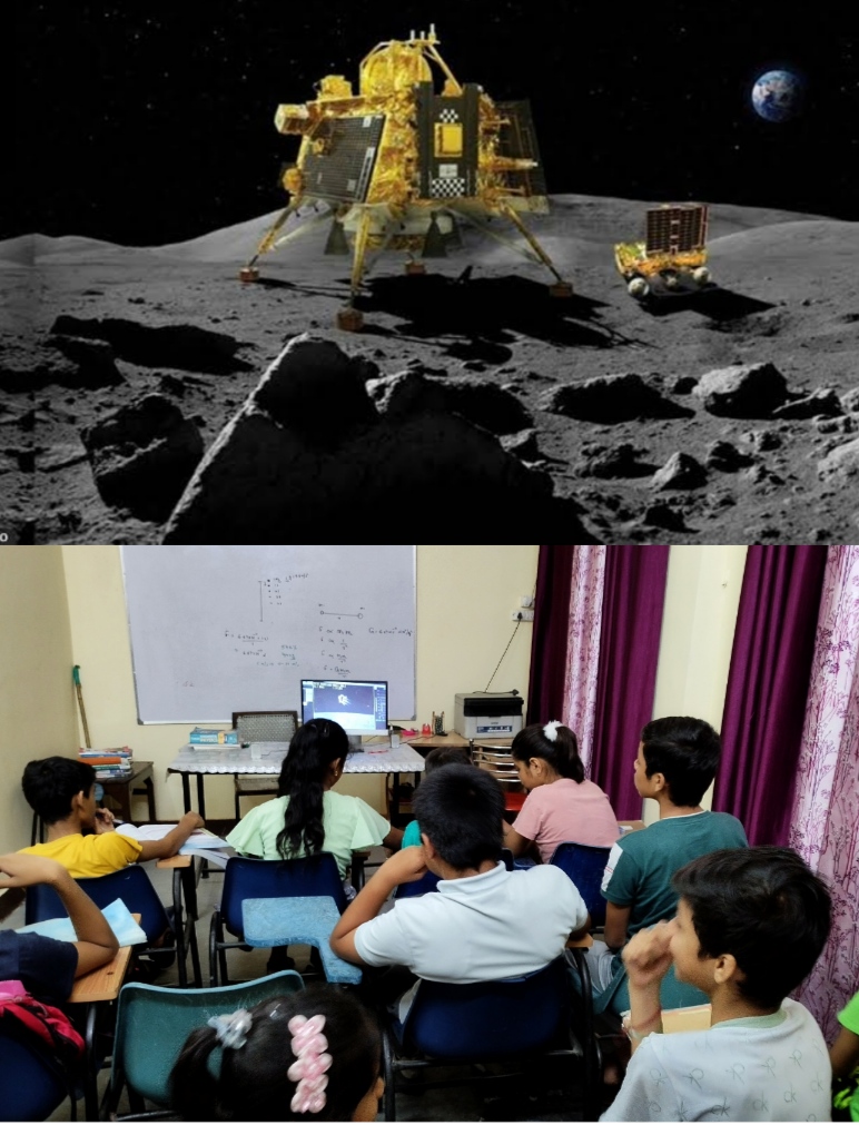 चंद्रयान-3 की सफल लैंडिंग: बच्चों में दिखा उत्साह, देखें वीडियो