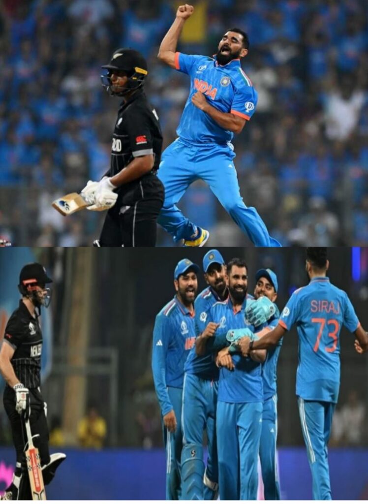 न्यूजीलैंड को हराकर भारत फाईनल में, शमी ने लिये 7 विकेट