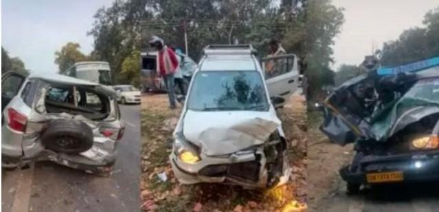 डोईवाला टोल प्लाजा के पास तीन कारें भयंकर रूप से दुर्घटनाग्रस्त ,तीन की मौत