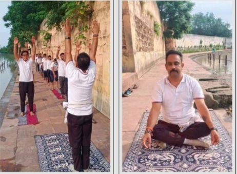 हरिद्वार: शिवसेना प्रदेश प्रमुख देवेंद्र प्रजापति ने कार्यकर्ताओं के साथ किया योग, योग दिवस की सभी को दी शुभकामनाएं