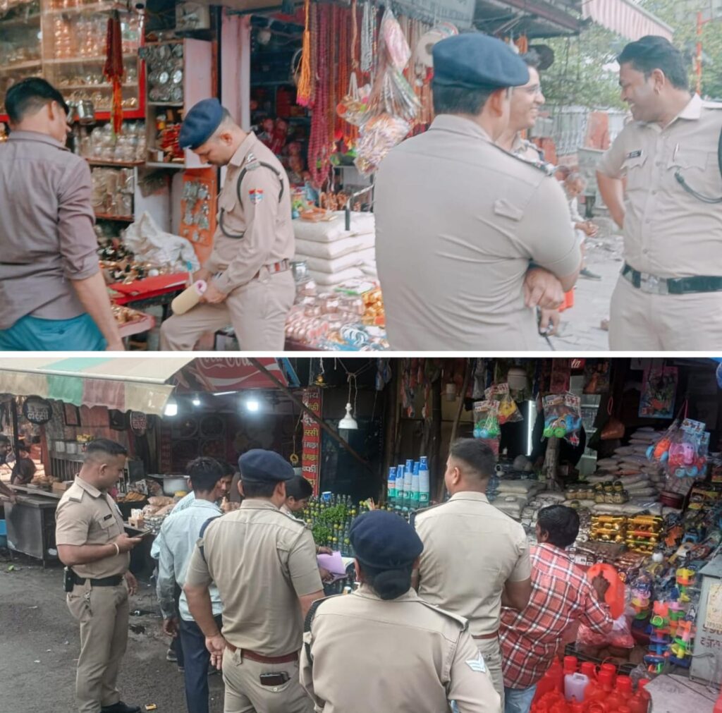 हरिद्वार: अपर रोड़ से गुजरावाला चौक तक पुलिस ने हटाया अतिक्रमण, 82 चालान से वसूले ₹20500