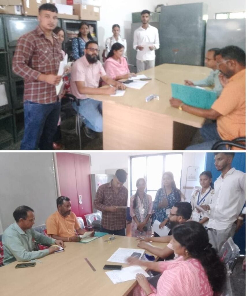 महाविद्यालय देवप्रयाग में छात्र संघ निर्वाचन हेतु प्रत्याशियों ने खरीदे नामांकन पत्र